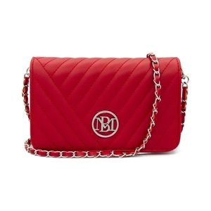 NWT Badgley Mischka Ruby Red Studio Bag